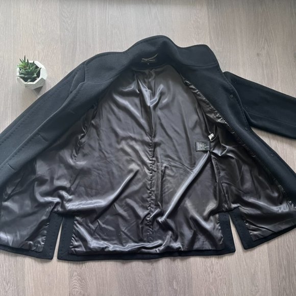 Ellen Tracy Black Wool Pea Coat - Picture 11 of 14